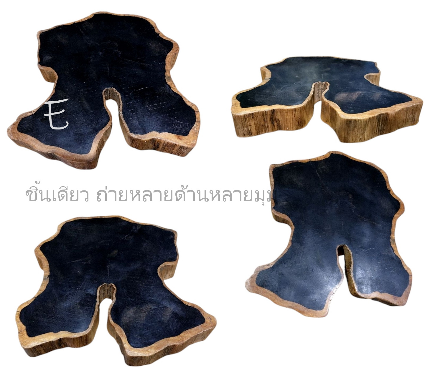 ฐานไม้มะเกลือแอฟริกันหนา3cm รูปแบบธรรมชาติ-BPT280-