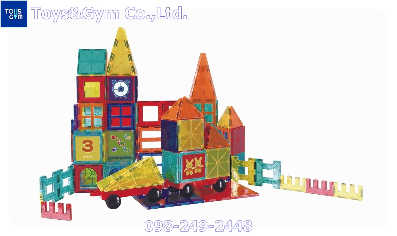 ของเล่นเด็ก ชุดบล็อคประกอบแม่เหล็ก 108 ชิ้น ตัวต่อแม่เหล็ก