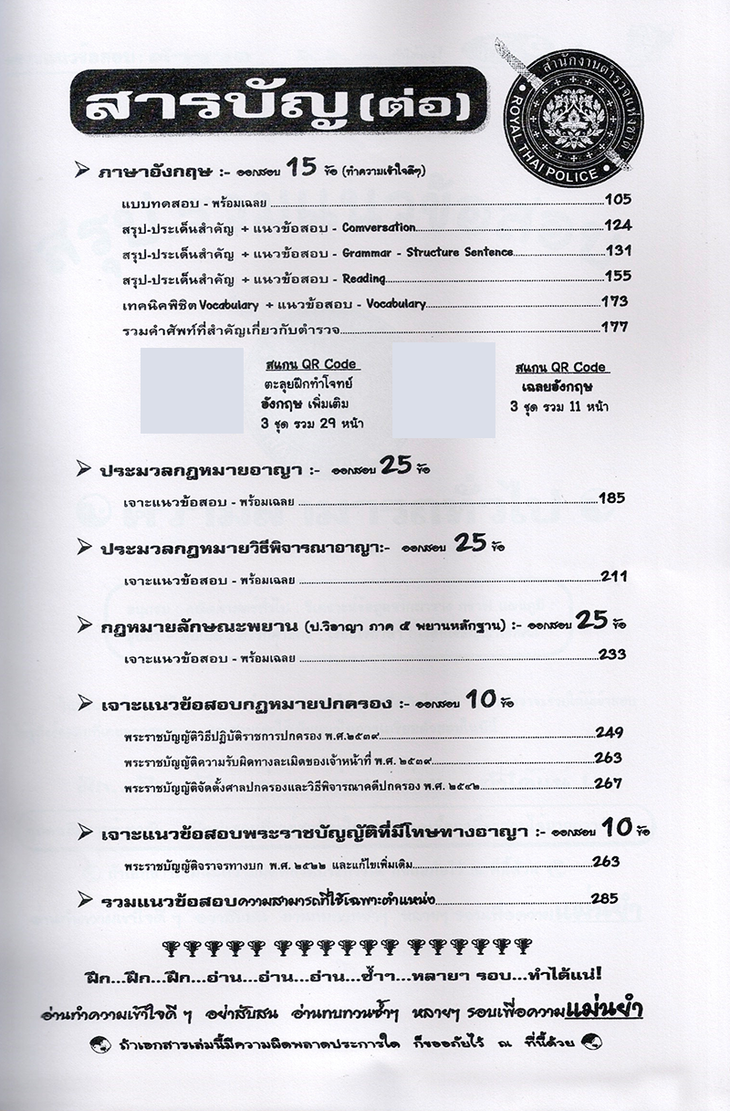 (ปี67) เจาะข้อสอบ 1500 ข้อ คู่มือเตรียมสอบ ตำรวจชั้นสัญญาบัตร รองสารวัตร สอบสวน นายร้อยตำรวจ 67 SFG0151 Sheetandbook