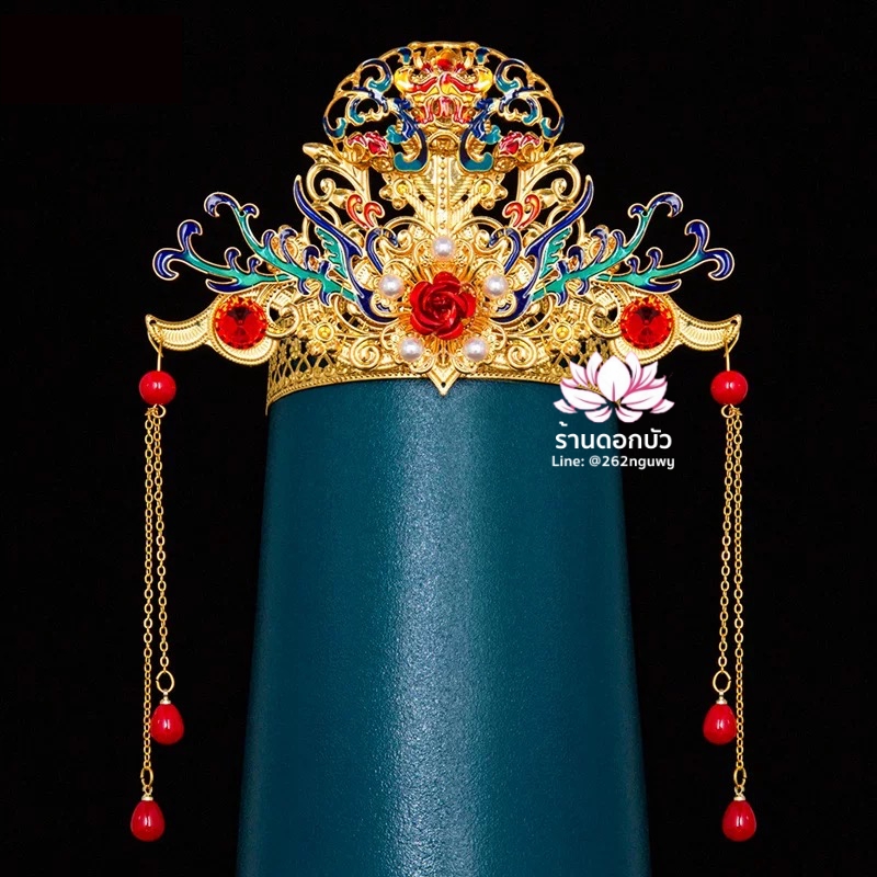 หมวกเทพเจ้าฝ่ายหญิง หมวกเทพนารี หมวกเทวนารี หมวกเจ้าแม่ หมวกพระหญิง หมวกกิมซิ้น หมวกพระจีน