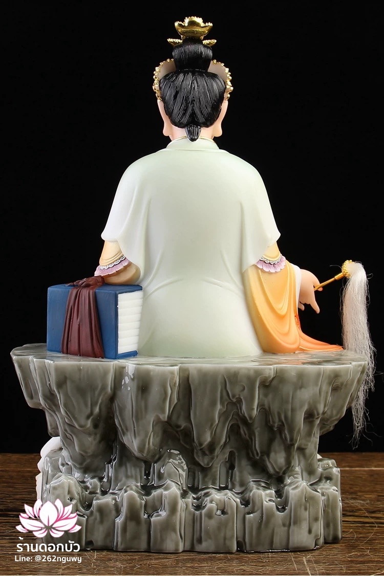 ตี่บ้อเนี่ยเนี้ย ตี่บ้อเหนียวเหนียว พระแม่ธรณีจีน ปางประทับนั่งบัลลังก์ งานหินอ่อนคุณภาพสูง ขนาด 12/16/19/26 นิ้ว