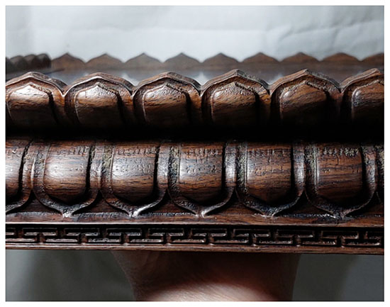 กี๋ ฐานบัว ฐานพระ สไตล์จีน สี่เหลี่ยมจัตุรัส ท๊อป19cm