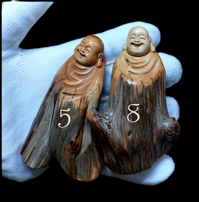 สังกัจจายน์ พระเมตไตรย พระยิ้ม เเทพเจ้าไฉ่ซิงเอี๊ย ไม้ทูจา ขนาดเล็ก