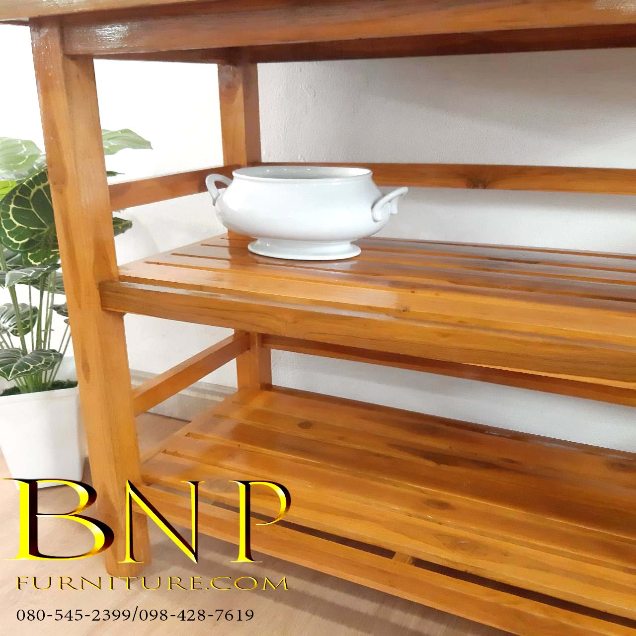 ชั้นวางของไม้สัก ราคาถูก 1