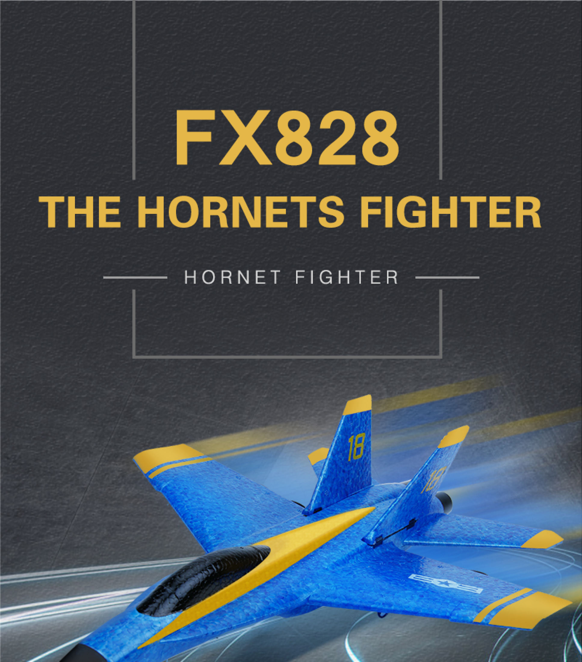 เครื่องบินบังคับ f-18 (FX828) 2CH พร้อมเล่น(RTF) ขนาด 29 Cm