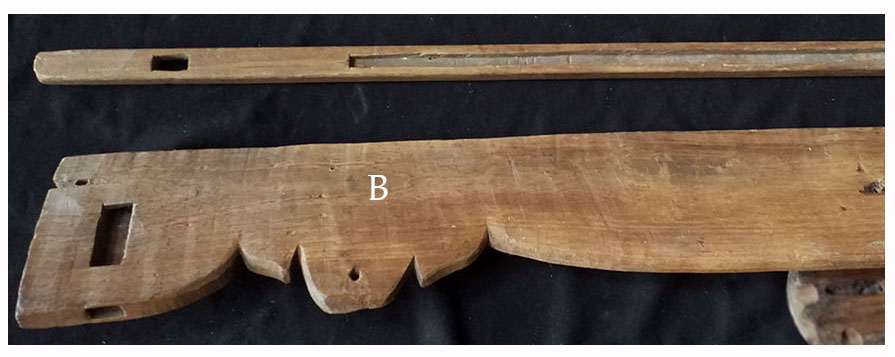 กรอบ(ฟืม)ทอผ้า:B ไม้สัก งานเก่า