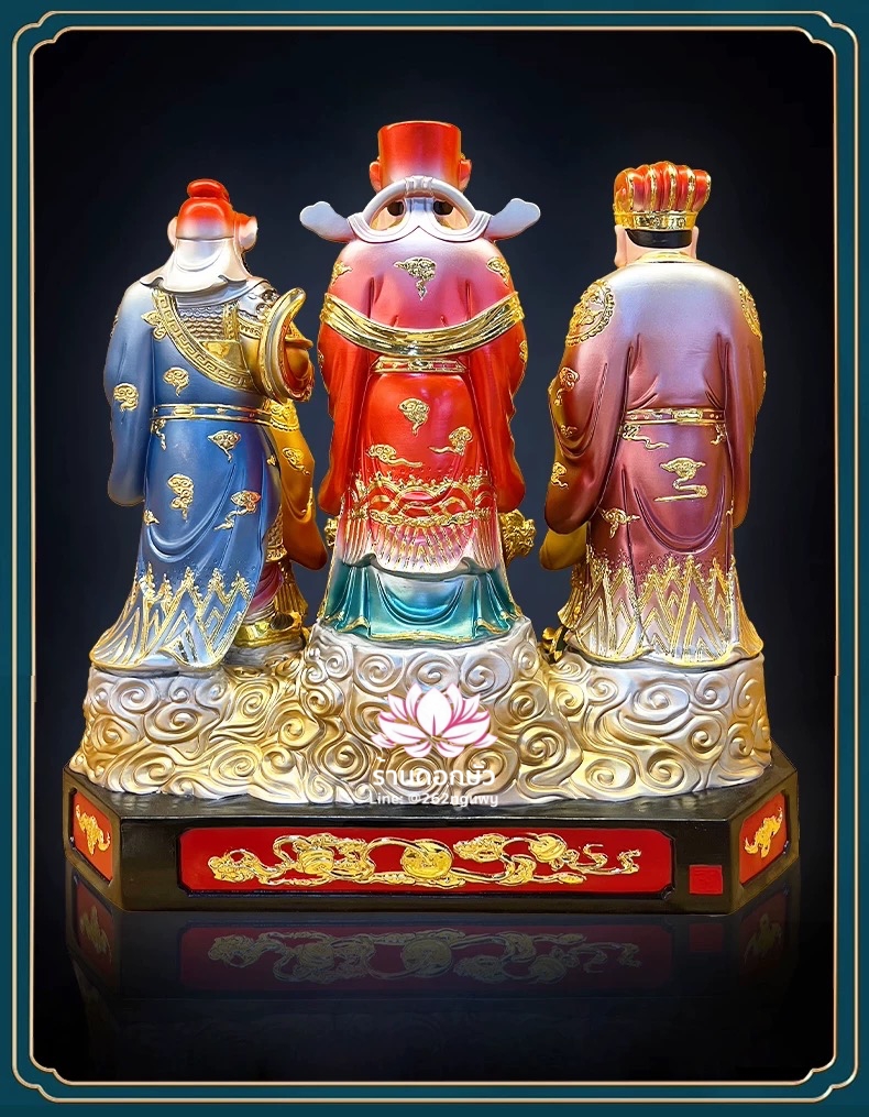 เทพเจ้าไฉ่ชิงเอี๊ย 5 ทิศ อู่ลู่ไฉเสิน อู่ลู่เสิน เทพเจ้าแห่งโชคลาภทั้งห้า งานเรซิ่นพรีเมียม ขนาด 16/19/26 นิ้ว