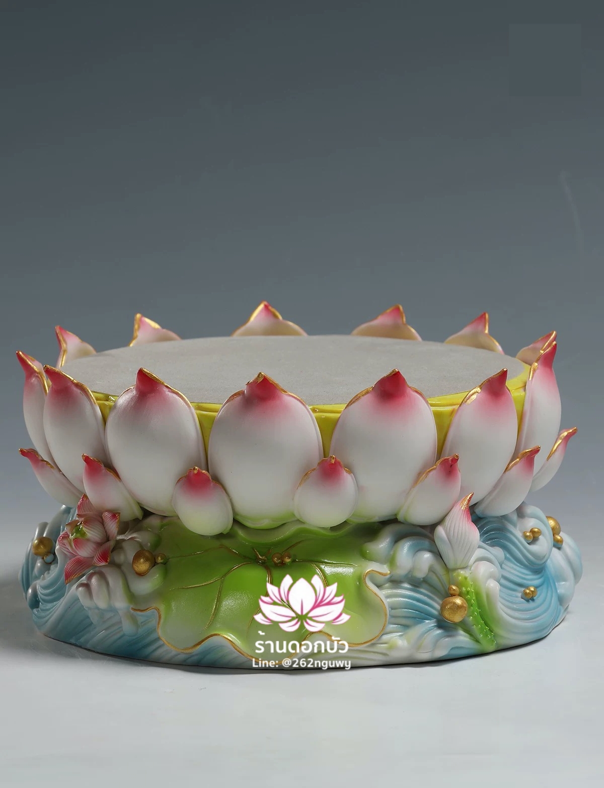 ฐานรองเทวรูป ฐานรองพระพุทธรูป แท่นวางเทวรูป รูปทรงดอกบัว Line: @262nguwy