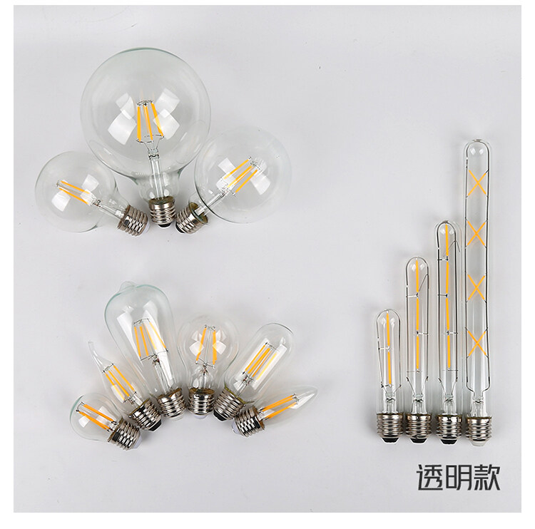 หลอดไฟวินเทจ หลอดเอดิสัน LED ขั้ว E27 Filament ฟิลาเมนต์ แสง วอร์มไวท์ Warmwhite หลอดสีชา หลอดไส้LED