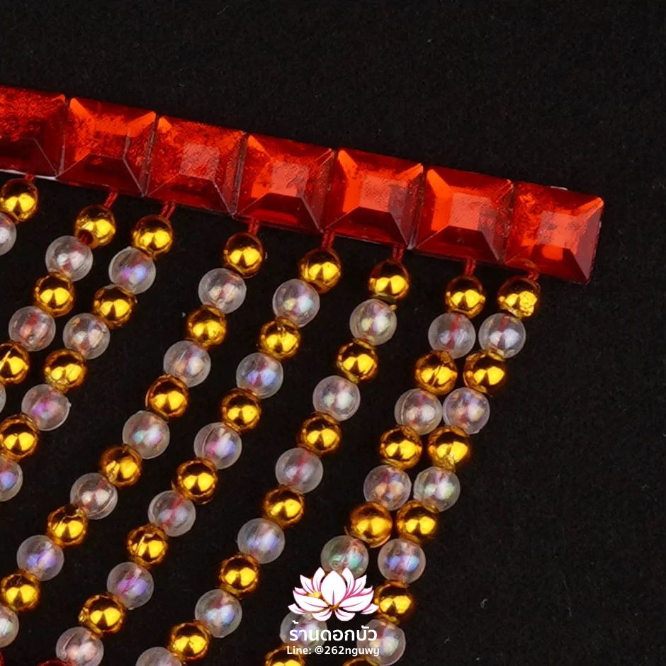 ม่านมุก ม่านติดหมวกกิมซิ้น ม่านติดหมวกเทวรูปจีน