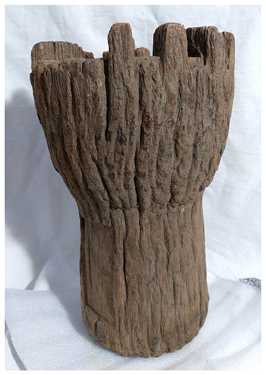 งานไม้เก่า(ดุมล้อเกวียน) สูง28cm