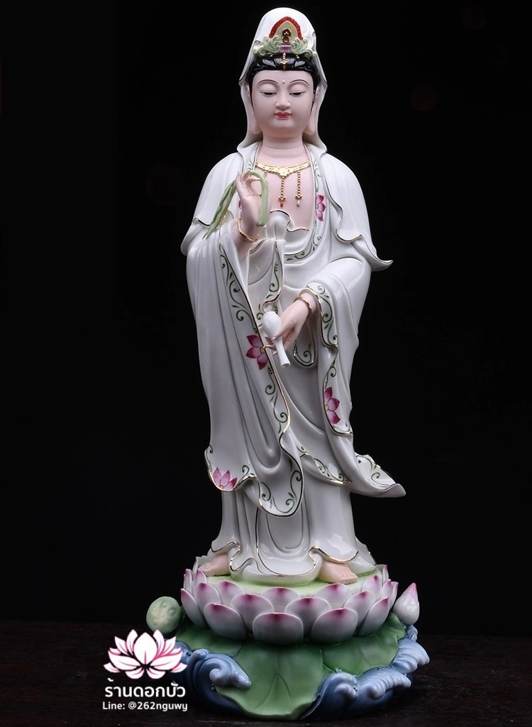 พระพุทธเจ้า (พระยูไล) พระโพธิสัตว์กวนอิม (กวนอิมผ่อสัก) พระมหาสถามปราปต์โพธิสัตว์ (ไต่ซีจี่ผ่อสัก) ขนาด 22/24/26 นิ้ว