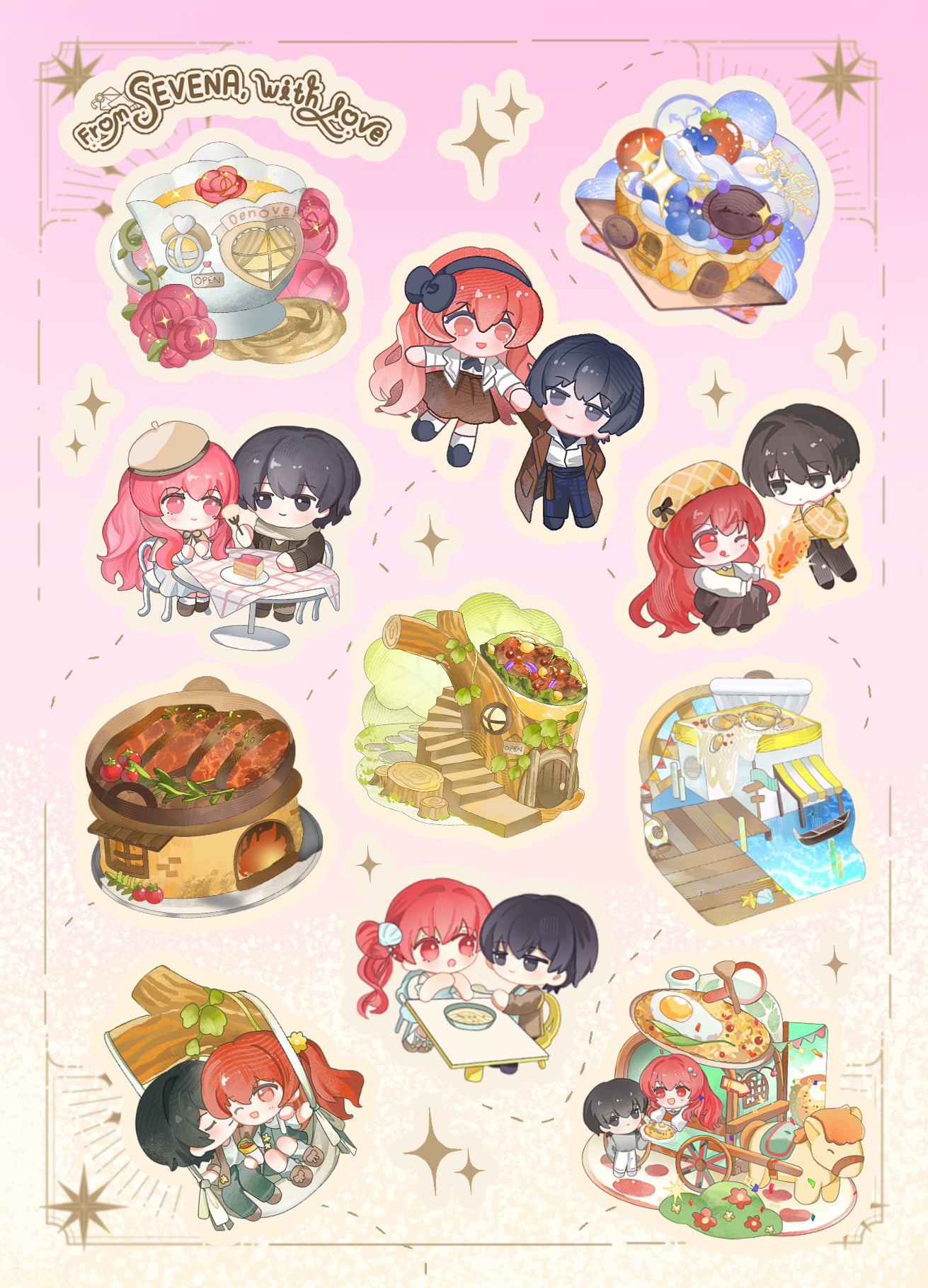 Sticker Sevena with love