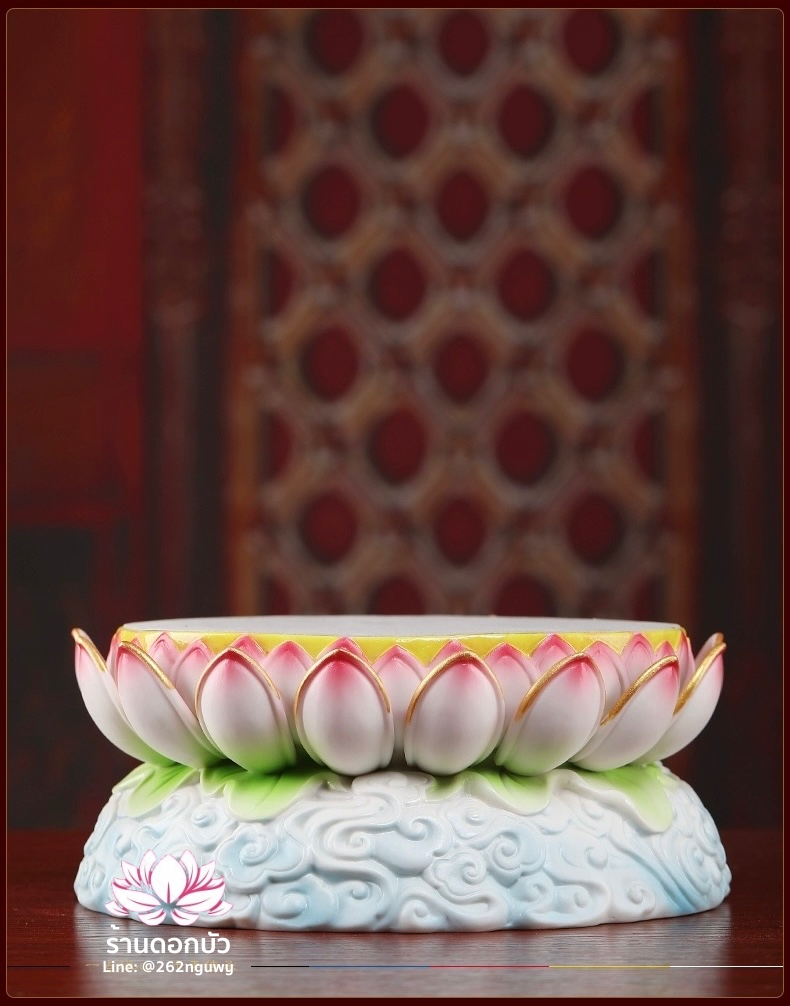 ฐานรองเทวรูป ฐานรองพระพุทธรูป แท่นวางเทวรูป รูปทรงดอกบัว