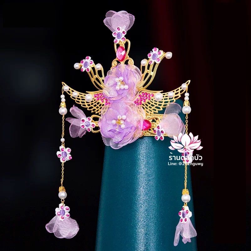 หมวกเทพเจ้าฝ่ายหญิง หมวกเทพนารี หมวกเทวนารี หมวกเจ้าแม่ หมวกพระหญิง หมวกกิมซิ้น หมวกพระจีน