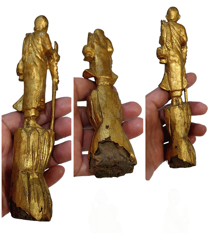 พระสิวลีไม้เก่า เล็กๆ-BPT741-