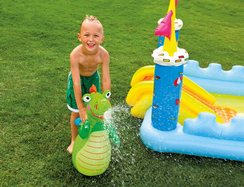 Intex Fantasy Castle Water Slide Play Center สระสไลด์เดอร์ปราสาท 57138 ฟรี สูบไฟฟ้า