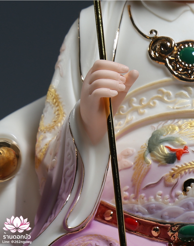 เง็กเซียนฮ่องเต้ หยกอ๋องส่องเต่ และ พระนางซีหวังหมู่ กิมบ้อเนี่ยเนี้ย ประทับนั่งบัลลังก์ คุณภาพพรีเมียม ขนาด 12/16 นิ้ว