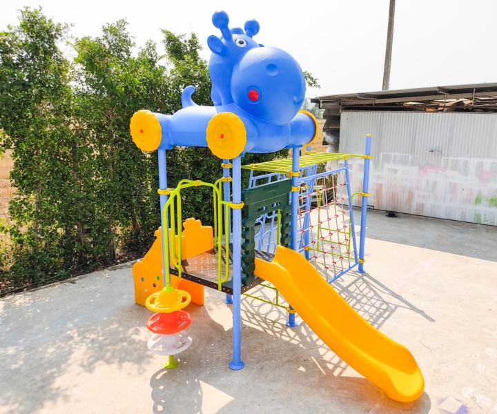 เครื่องเล่นสนามกลางแจ้งชุด Kitty and Hippo Funny House