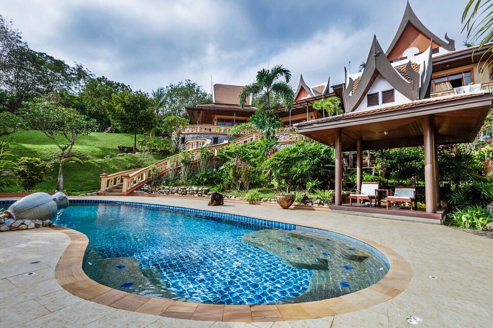 For Rent : Layan Beach Luxury Thai-Style Villa, 7 bedrooms 8 bathrooms