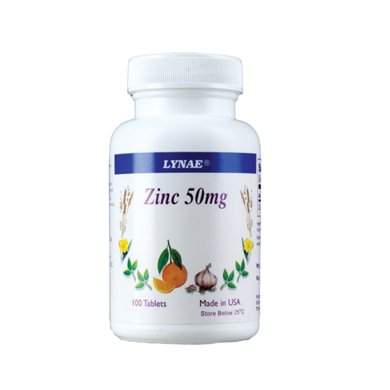 Lynae zinc 50 mg. 100 tablets