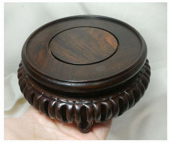 กี๋หรือฐานไม้สไตล์จีน ท๊อปกลม 9.3CM