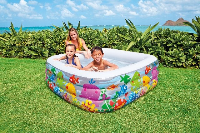 Intex Swim Center Clearview Aquarium Pool 57471 แถมสูบไฟฟ้า