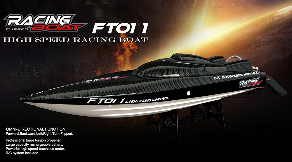 เรือ FT011 Brushless RC Racing Boat Big size 65 cm เลี้ยว SERVO มีระบบระบายความร้อนด้วยน้ำ