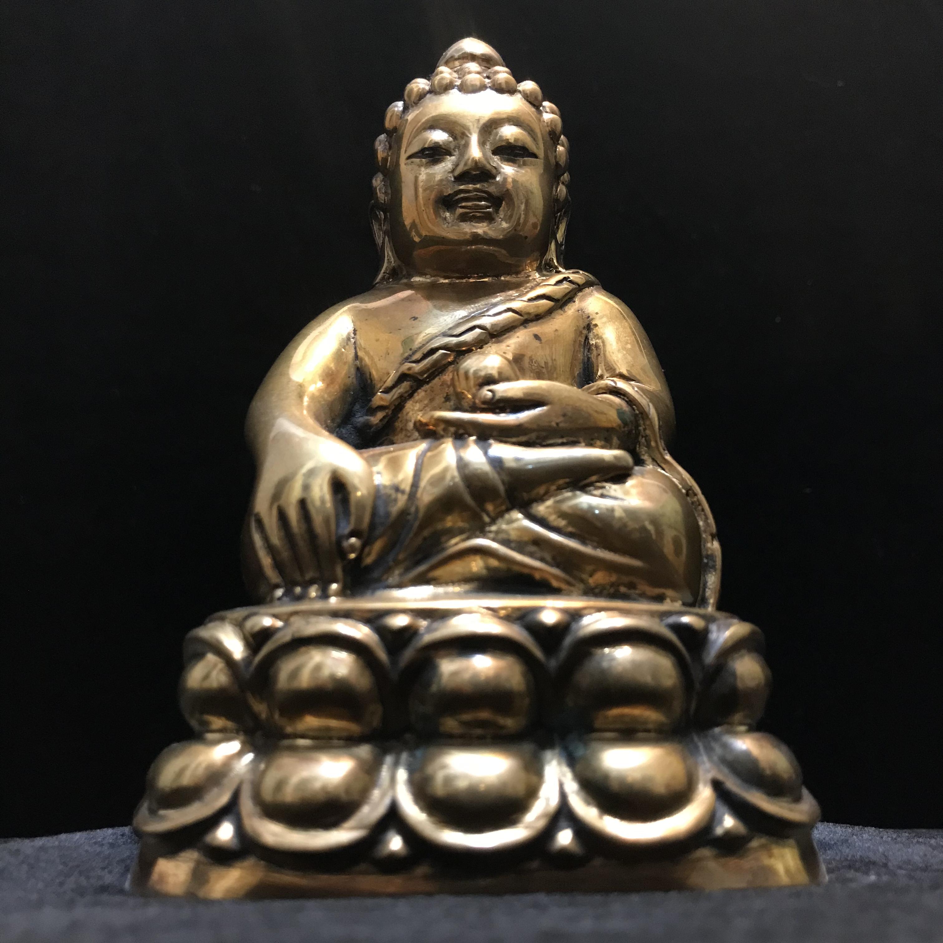 พระบูชาพุทธอุดมสมบูรณ์ (พระปุ้มปุ้ย) เนื้อสัมฤทธิ์ ขนาดหน้าตัก 3 นิ้ว ปี2535(รุ่นแรก)(1ใน1000องค์)