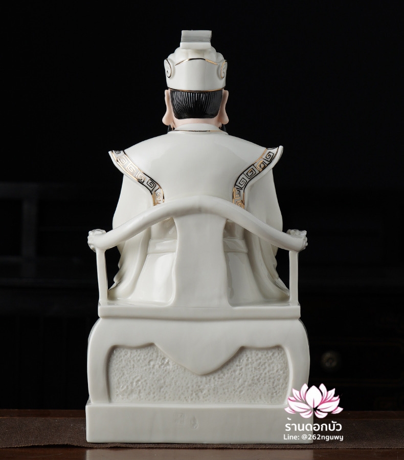 เง็กเซียนฮ่องเต้ หยกอ๋องส่องเต่ และพระนางซีหวังหมู่ กิมบ้อเนี่ยเนี้ย ประทับนั่งบัลลังก์มังกร ขนาด 12 นิ้ว