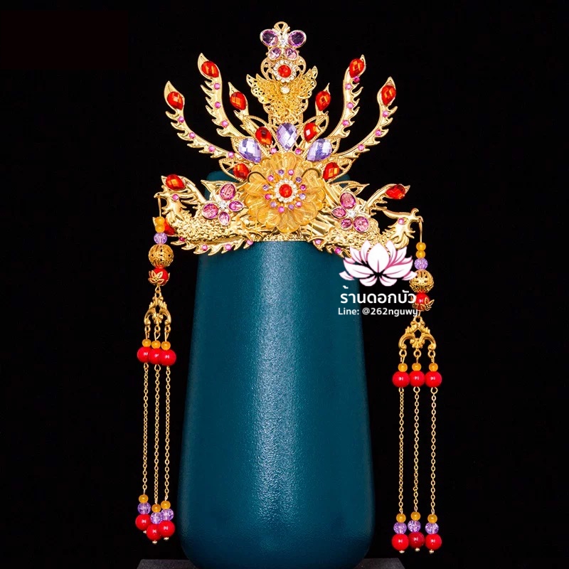 หมวกเทพเจ้าฝ่ายหญิง หมวกเทพนารี หมวกเทวนารี หมวกเจ้าแม่ หมวกพระหญิง หมวกกิมซิ้น หมวกพระจีน