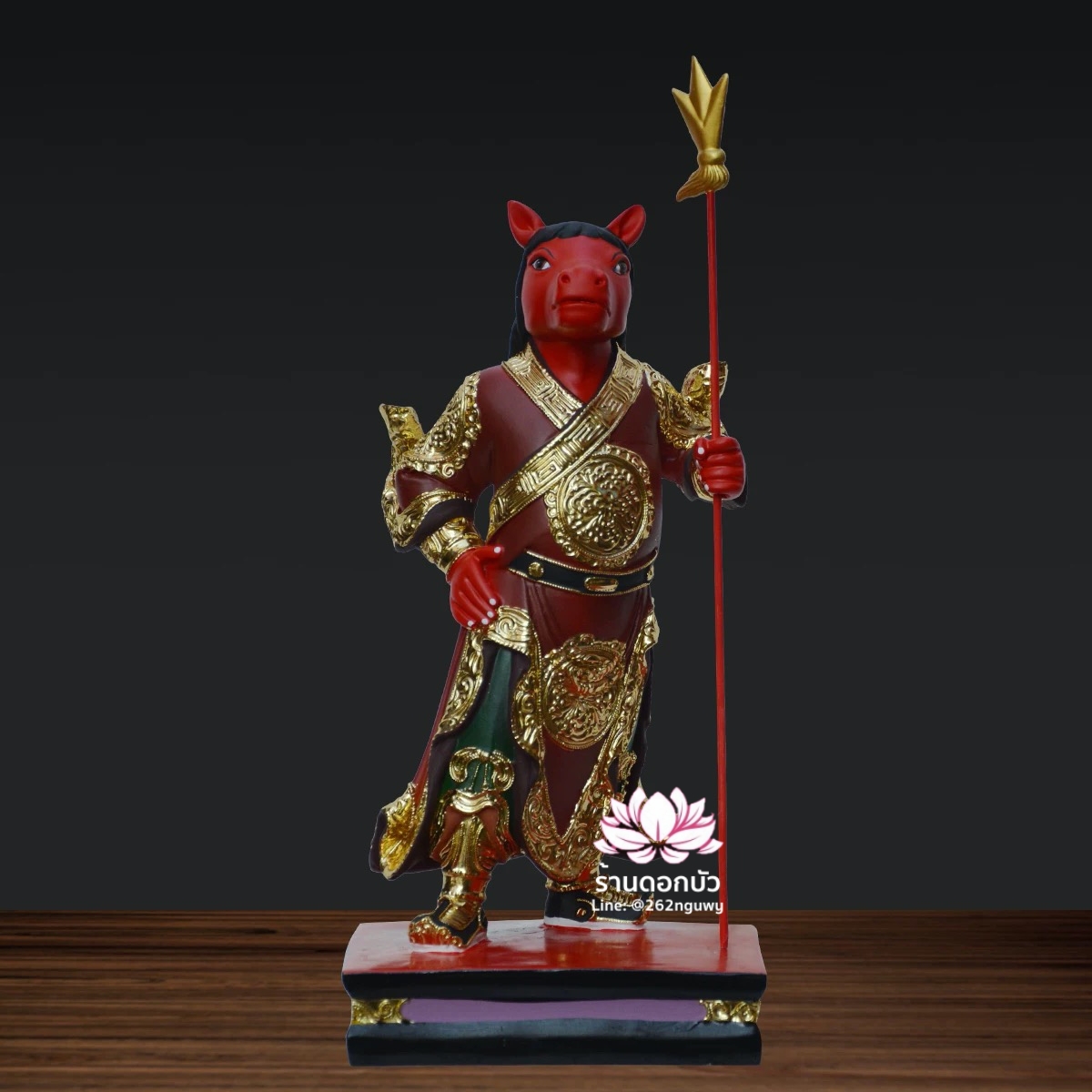 ยมบาลหัววัวหัวม้า ยมทูตหัววัวหน้าม้า งานเรซิ่น ขนาด 12 นิ้ว