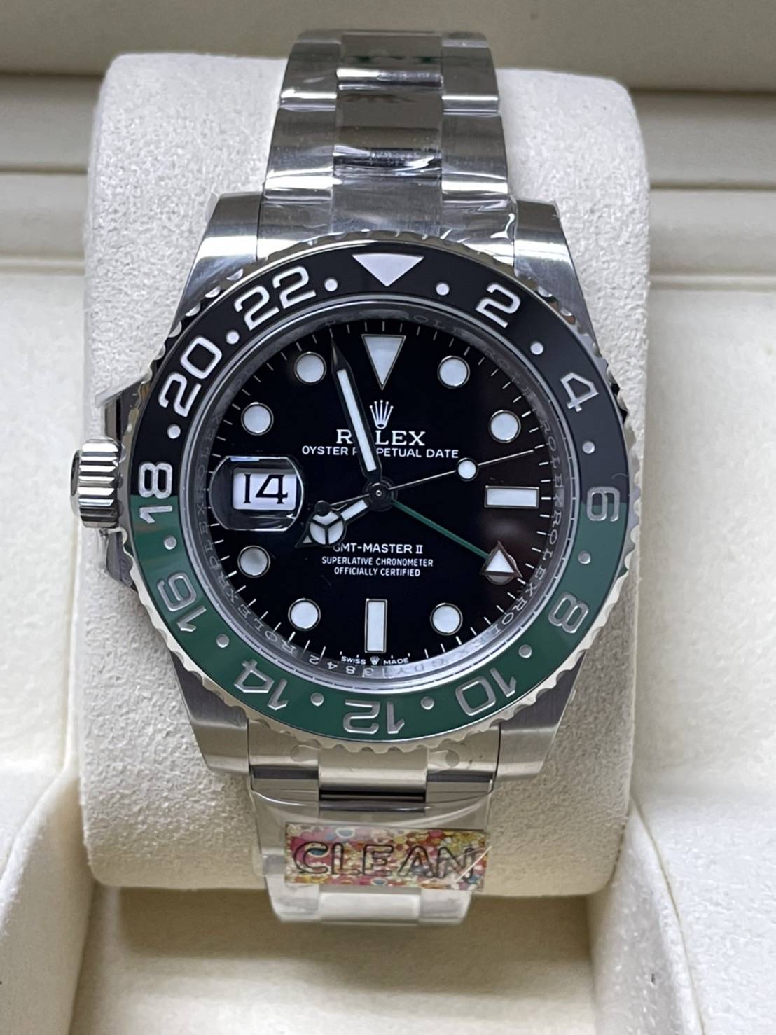 PRE-ORDER ROLEX GMT MASTER II SPRITE CLEAN FACTORY (40MM.) กลไกโคลน ROLEX 3186