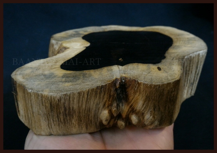 ฐานไม้มะเกลือ(African Ebony) หนา3cm แบบที่2(ตัวอย่าง)