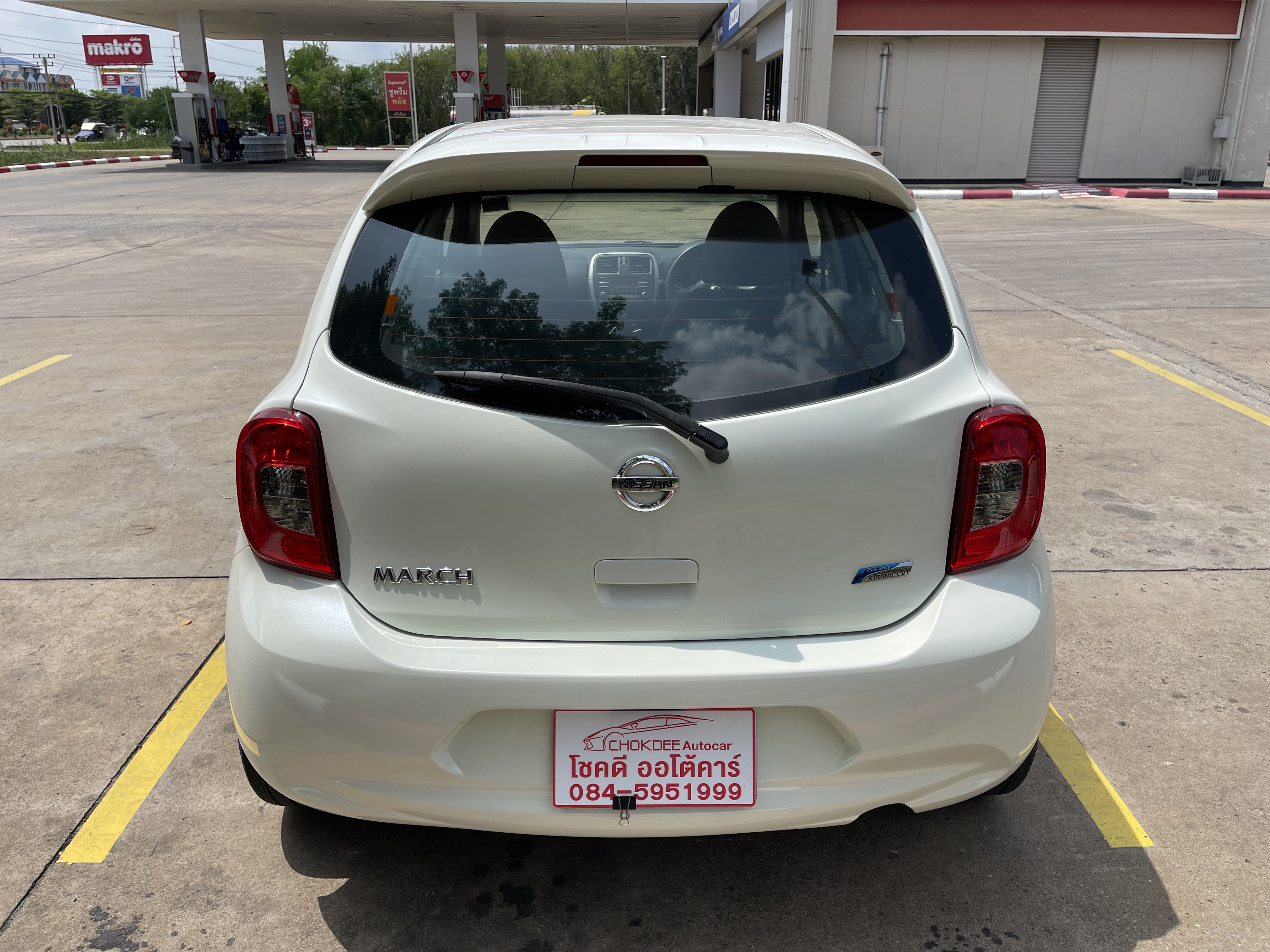 Nissan March 1.2 E At 2014 ขาวมุก