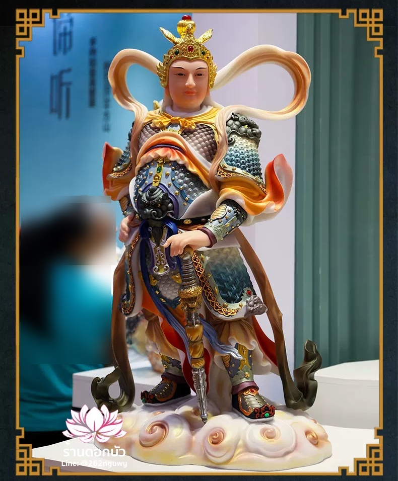 เทพเจ้ากวนอู และพระเวทโพธิสัตว์ (อุ่ยท้อผ่อสัก) งานหินอ่อนคุณภาพสูง ขนาด 12/16/19/26 นิ้ว