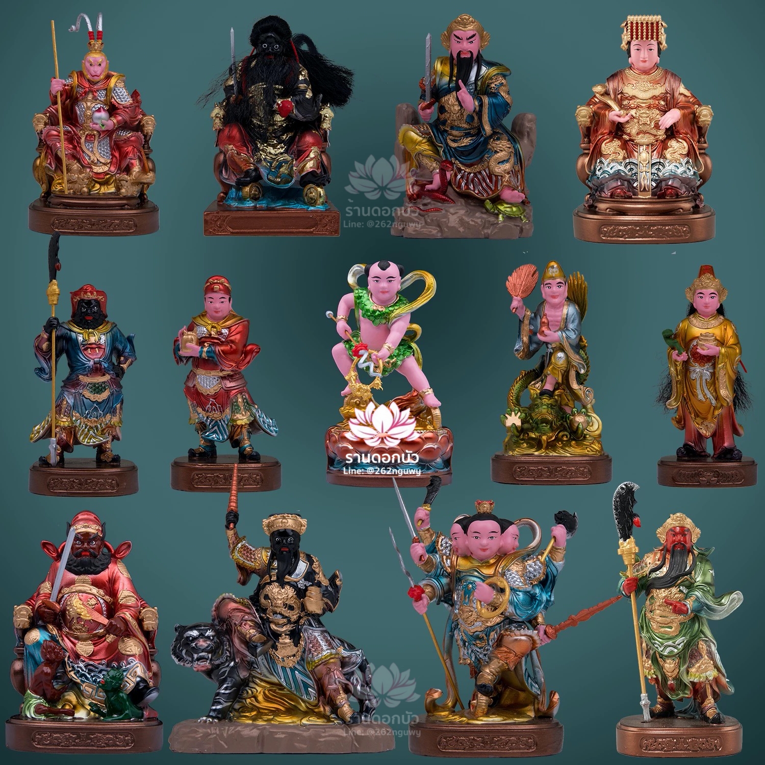 องค์พระขนาดเล็ก สำหรับบูชาหรือวางหน้ารถ งานเรซิ่น ขนาด 4 นิ้ว เช่าบูชา Line: @262nguwy