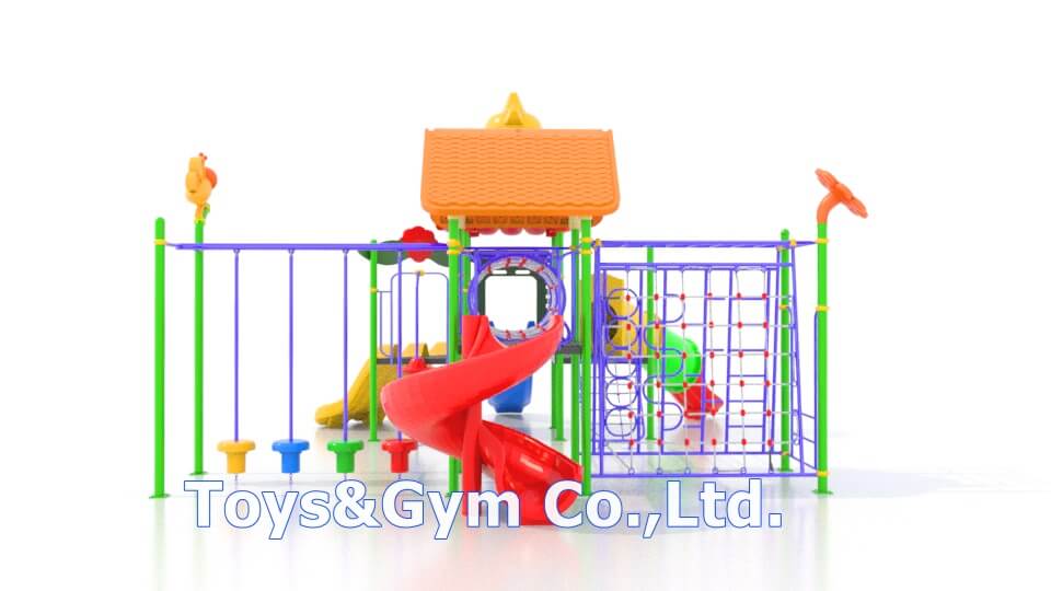 เครื่องเล่นสนามกลางแจ้ง ชุด Funny Kitty House