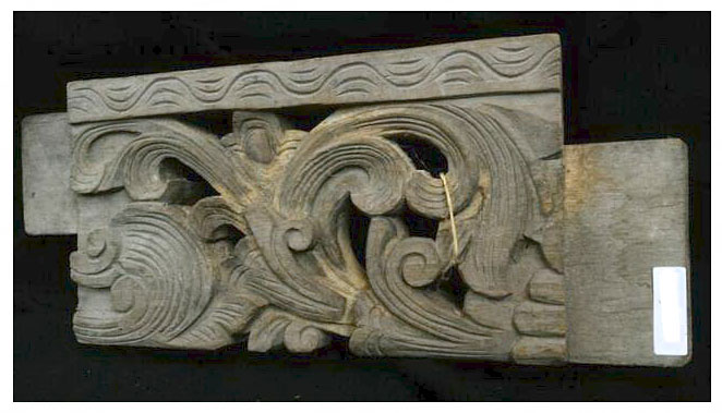 ไม้แกะงานเก่า ยาว36cm