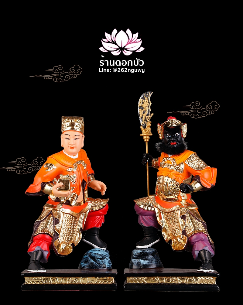 องค์พระจิวฉอง กวนเป๋ง องค์เทพบริวารเทพเจ้ากวนอู ขนาด 12 นิ้ว