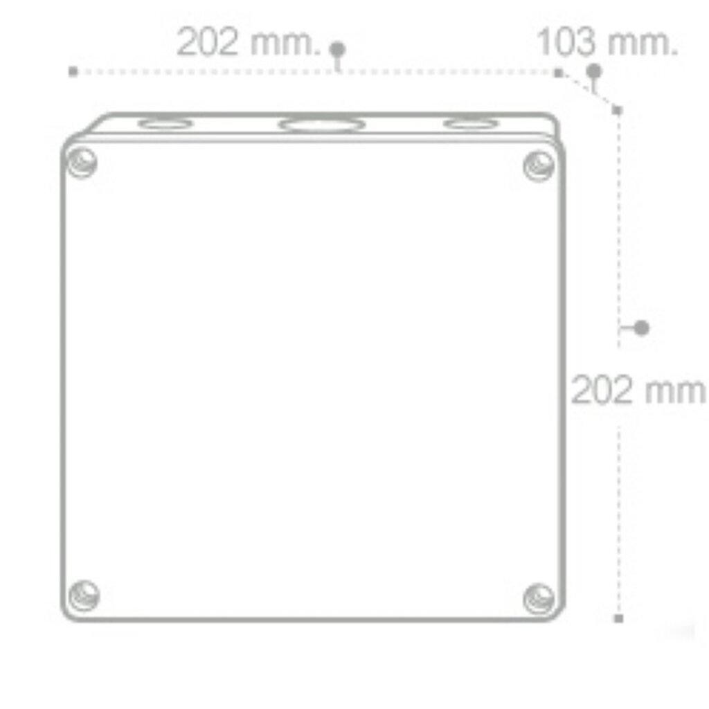 กล่องกันน้ำ Nano 8x8 สีขาว บ็อกกันน้ำ บ๊อกกันน้ำ บ็อกพัก บ๊อกพัก กล่องกันน้ำ Junction box 206W