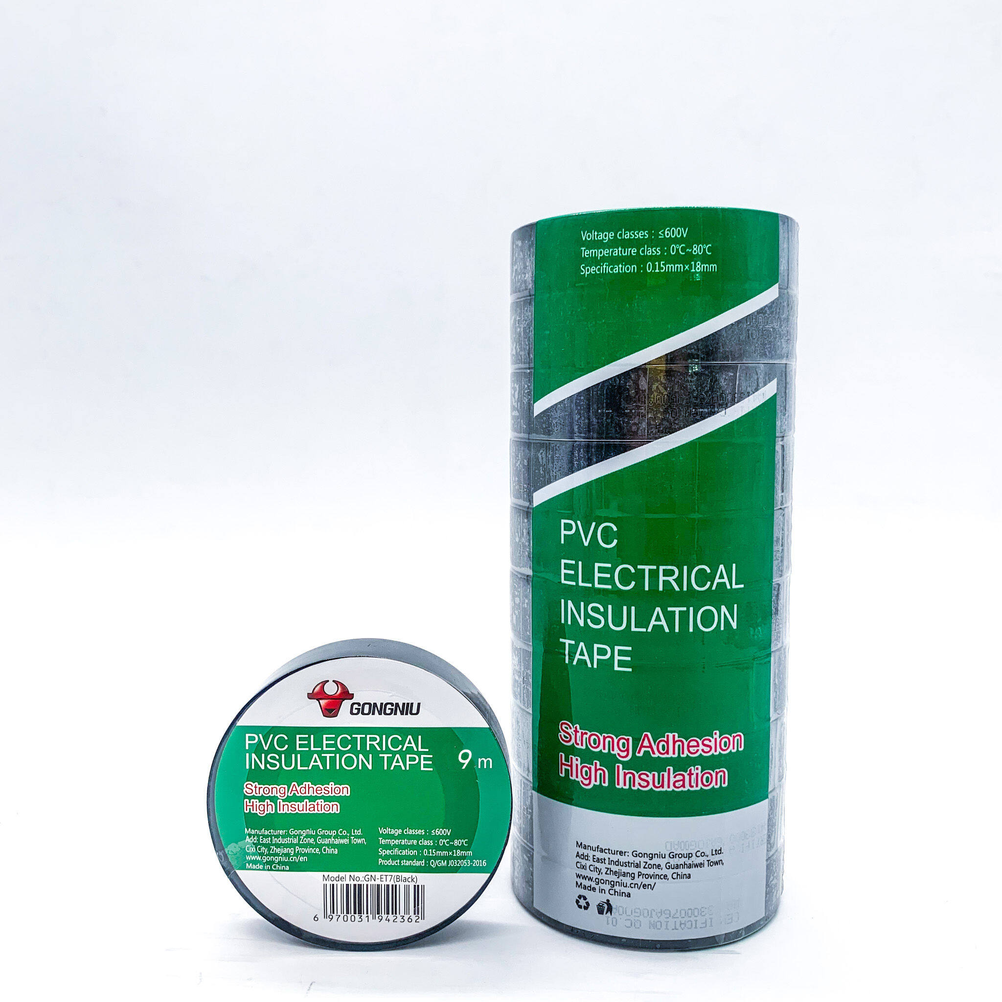 เทปพันสายไฟ GONGNIU ยาว 9M กว้าง 18มม. หนา 0.13มม. ม้วนเล็ก