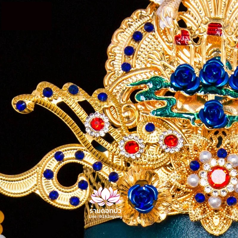 หมวกเทพเจ้าฝ่ายหญิง หมวกเทพนารี หมวกเทวนารี หมวกเจ้าแม่ หมวกพระหญิง หมวกกิมซิ้น หมวกพระจีน