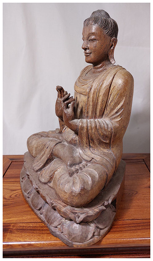 พระไม้เก่าปางปฐมเทศนา งานเก่า-BPT2657-