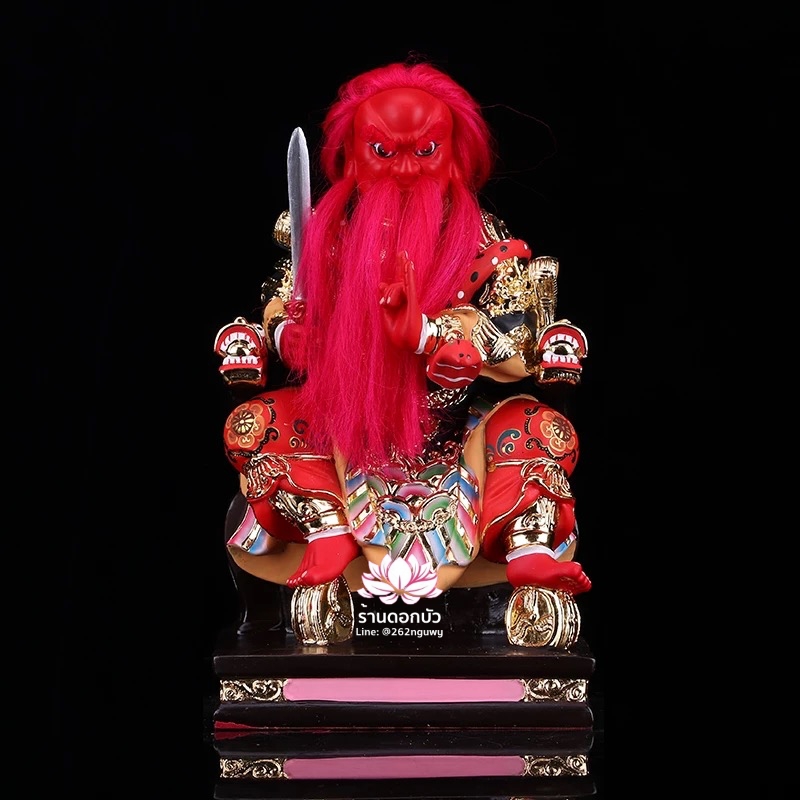 หวดจูเซ่งกุ๊น 3 พี่น้อง ฮวบจู่กง หรือ เตียวกงเสงกุ้น เชี่ยวกงเสงกุน (เขียว) และอั่งกงเสงกุ้น (แดง) ขนาด 12 นิ้ว