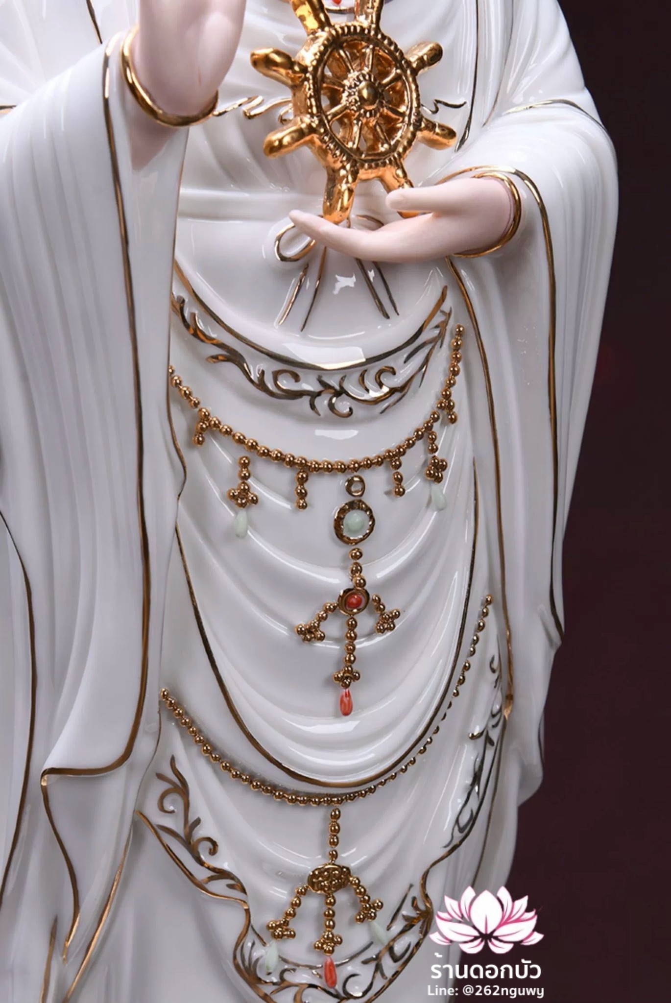 พระโพธิสัตว์กวนอิมแห่งเขาผู่ถัว พระแม่กวนอิมแห่งทะเลใต้ หนานไห่กวนอิม ขนาด 16 นิ้ว