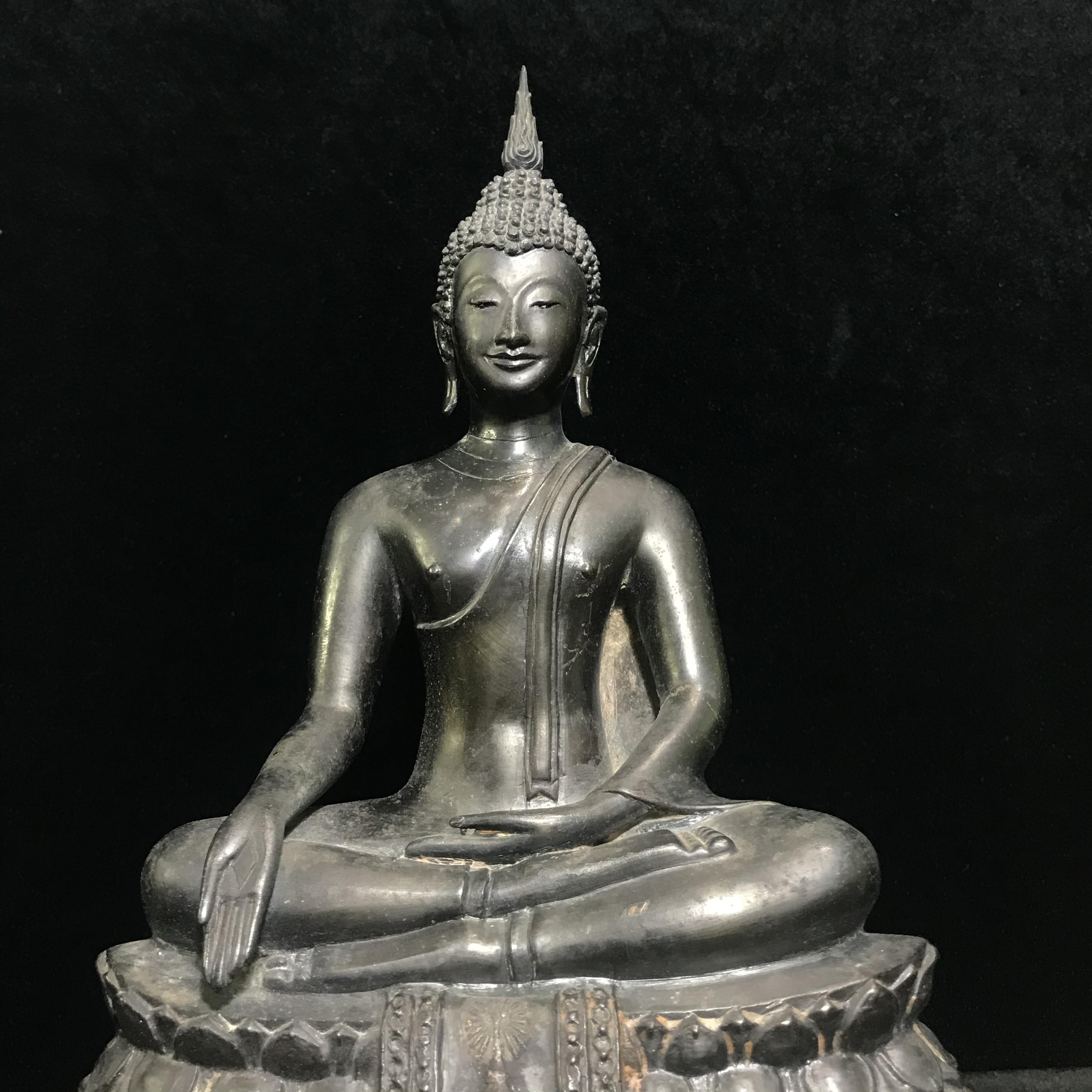 พระพุทธรูปบูชา ภปร. วัดบวรนิเวศวิหาร ปี2508 บล็อกดินไทย หน้าตัก5นิ้ว(ที่สุดของพระบูชา ภปร วัดบวร)