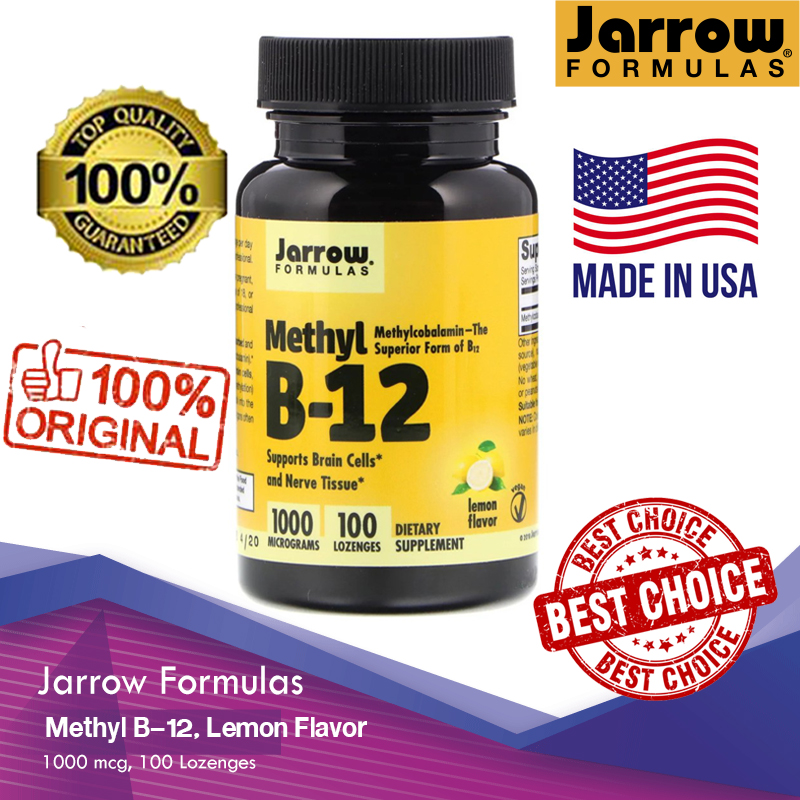 Jarrow Formulas, Methyl B-12, Lemon Flavor, 1000 mcg, 100 Lozenges