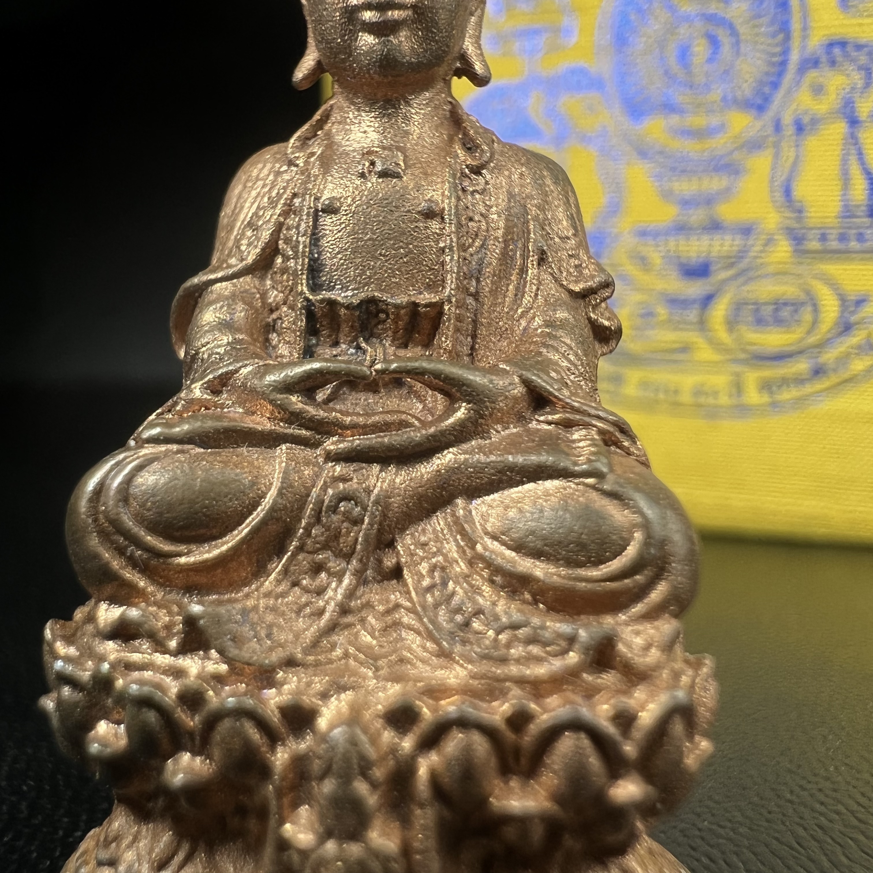 พระกริ่งจีน "ต้าเยิ่นถะ" (เนื้อทองทิพย์)(สร้างน้อยหายากพบเจอน้อย) รุ่น กาญจนาภิเษก ครองราชย์ 50 ปี วัดบวรนิเวศวิหาร ปี2538 (คัดสภาพสวยเดิม พิธีใหญ่ พุทธศิลป์งดงาม)1 ใน 3500 องค์