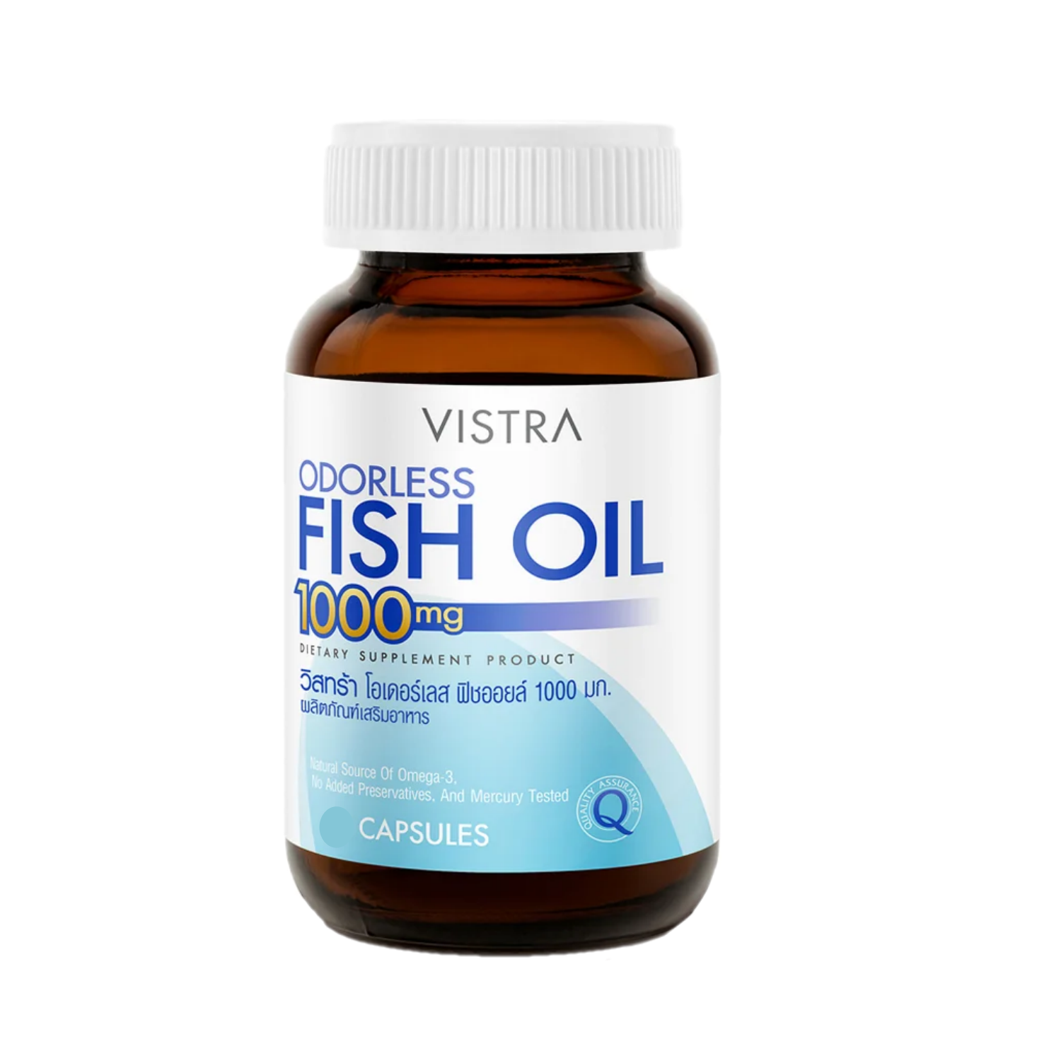VISTRA Odorless Fish Oil 1000mg. 100 capsules